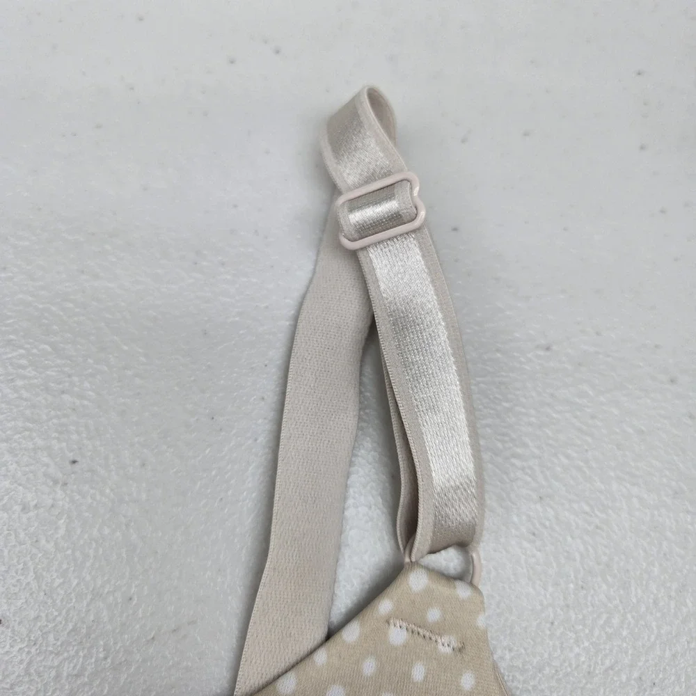 Warners Women Bra 40C Beige Polka Dot T Shirt Wireless Strap READ